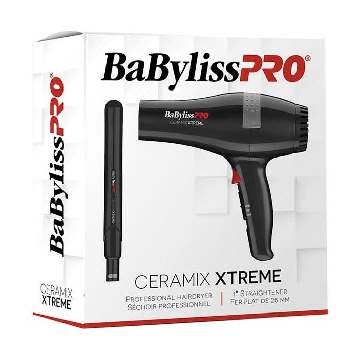 BaBylissPRO Styling Duo 1" Ceramic Flat Iron & Ceramic Hairdryer Box