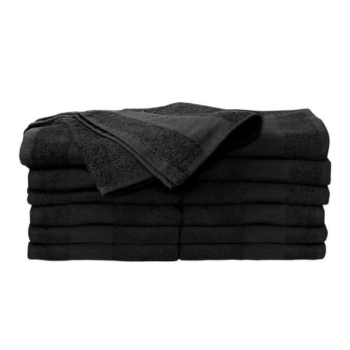Load image 1 in gallery view. Bleach-Resistant Cotton Towels 25" x 16" / 12-Pack - Blue-Black