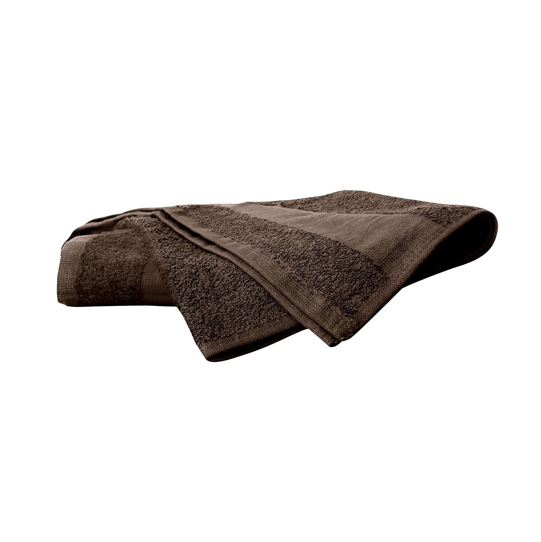 Bleach-Resistant Cotton Towels 25" x 16" / 12-Pack - Brown