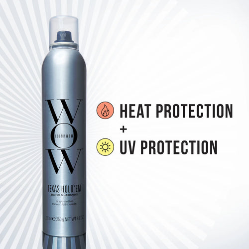 Load image 1 in gallery view. COLOR WOW Texas Hold ‘Em Big Hold Hairspray benefits