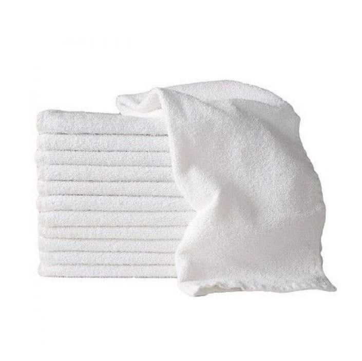 Cotton Towels, 25" x 16", 12-Pack – White