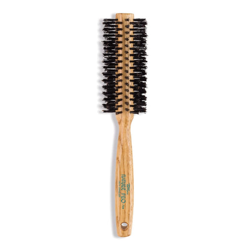 Load image 1 in gallery view. DANNYCO Nature Pro Circular Oak-Wood Brush - Natural Boar Bristles Large (12-Row)