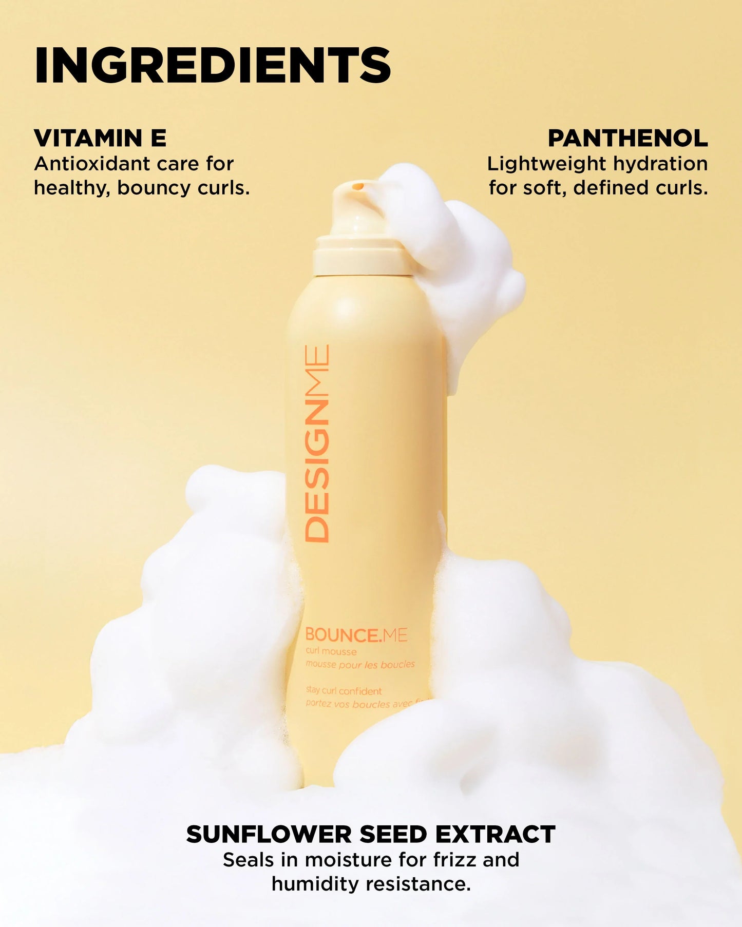DESIGN.ME Bounce.me Curl Mousse key ingredients