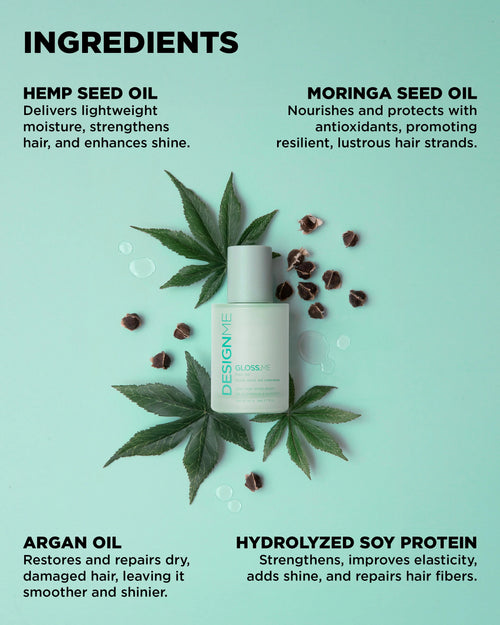 Load image 1 in gallery view. DESIGN.ME Gloss.me Hair Serum key ingredients