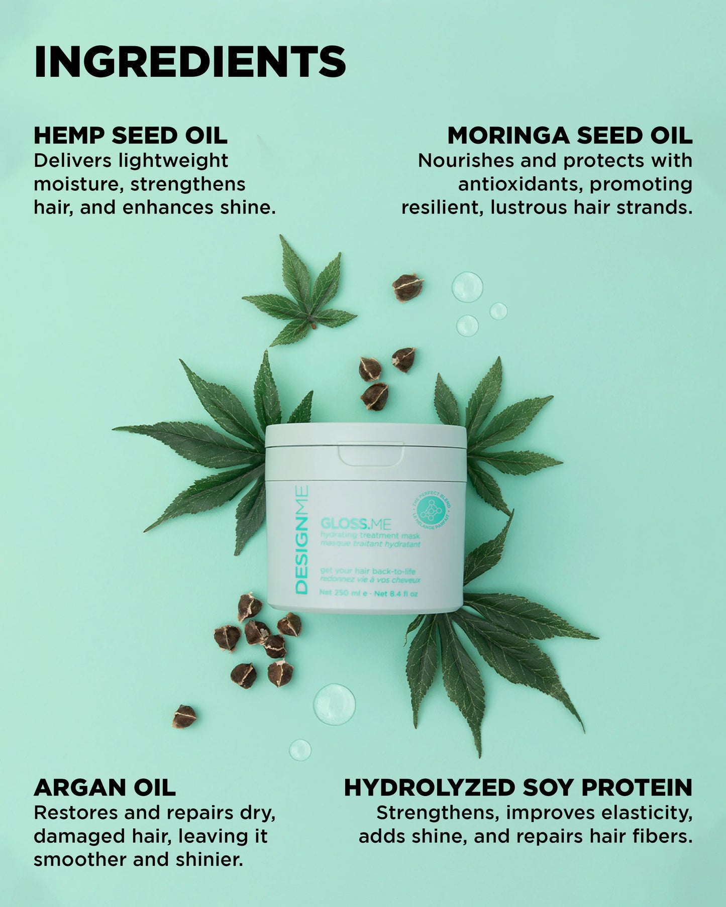 DESIGN.ME Gloss.me Hydrating Mask key ingredients