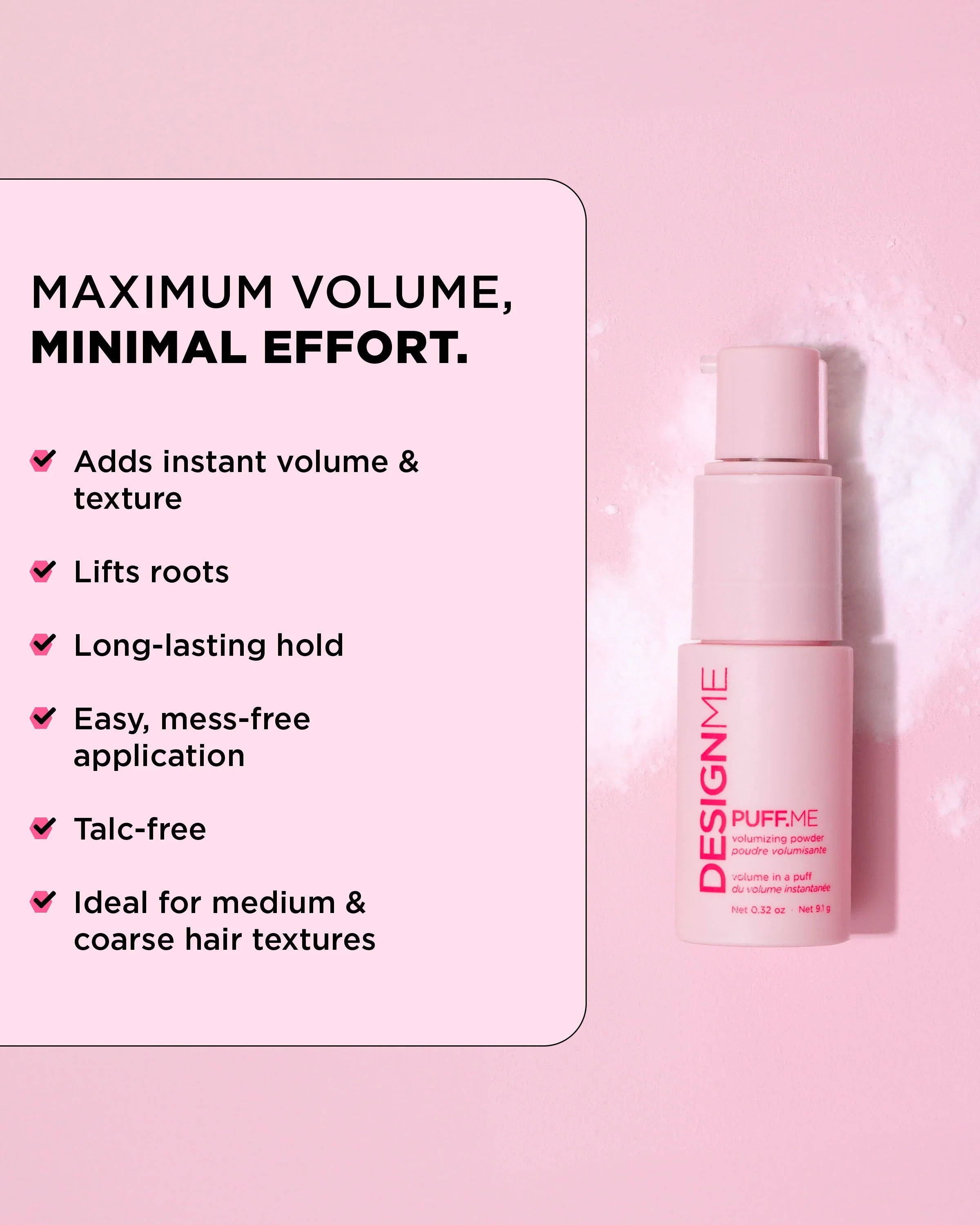 DESIGN.ME Puff.me Volumizing Powder benefits