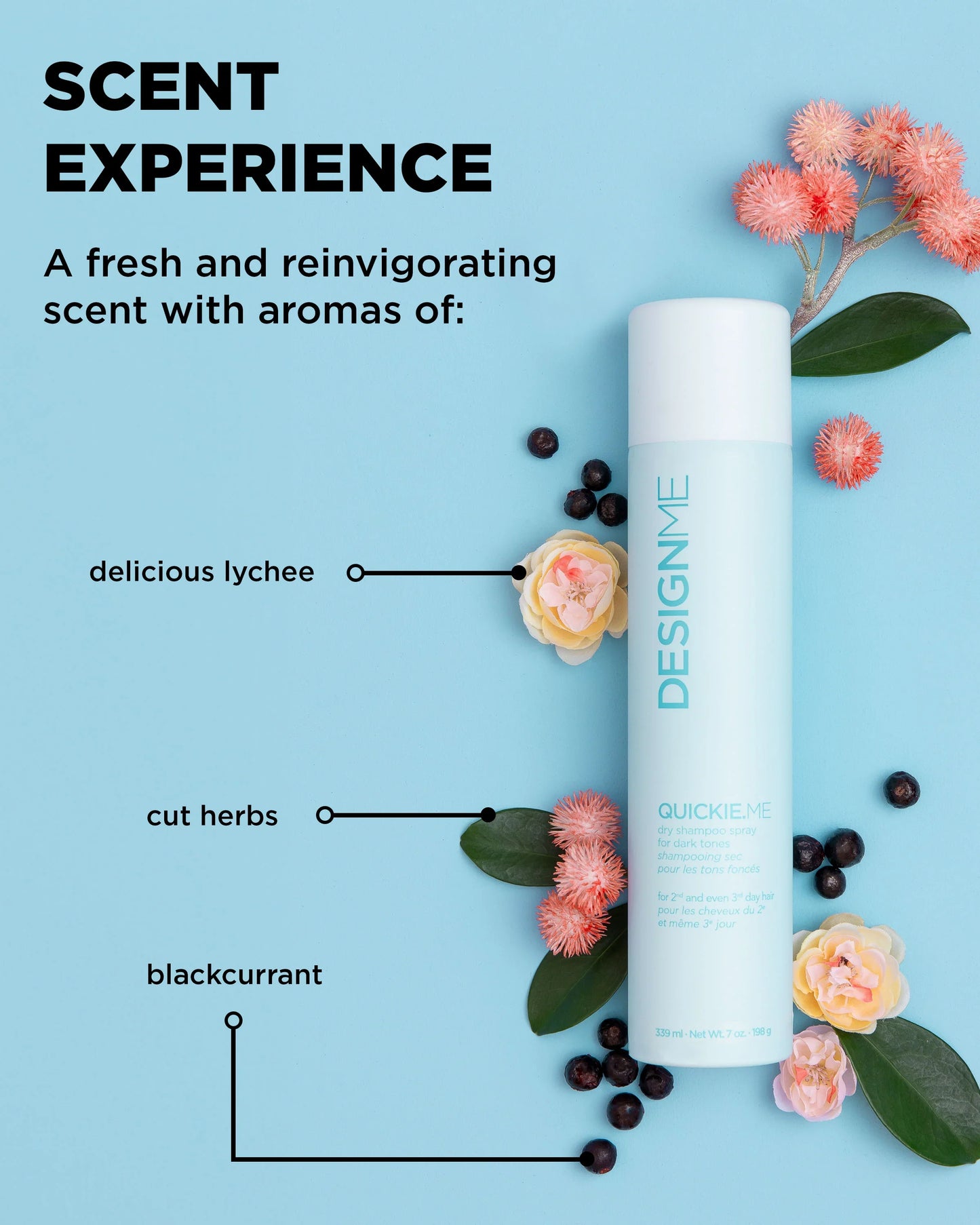 DESIGN.ME Quickie.me Dry Shampoo Dark Tones key ingredients