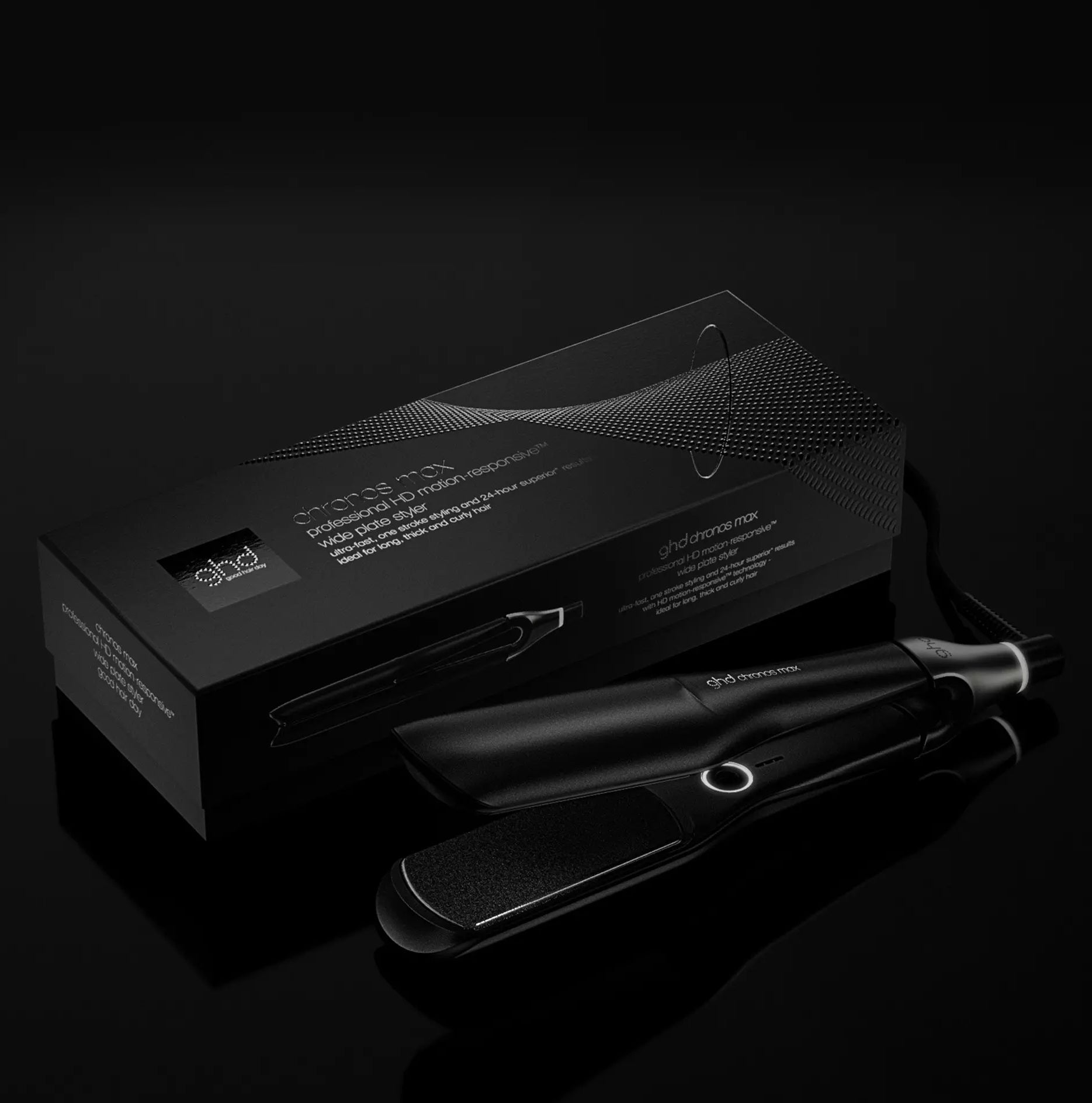 GHD Chronos Max HD Motion-Responsive Wide Plate Styler 2" with box