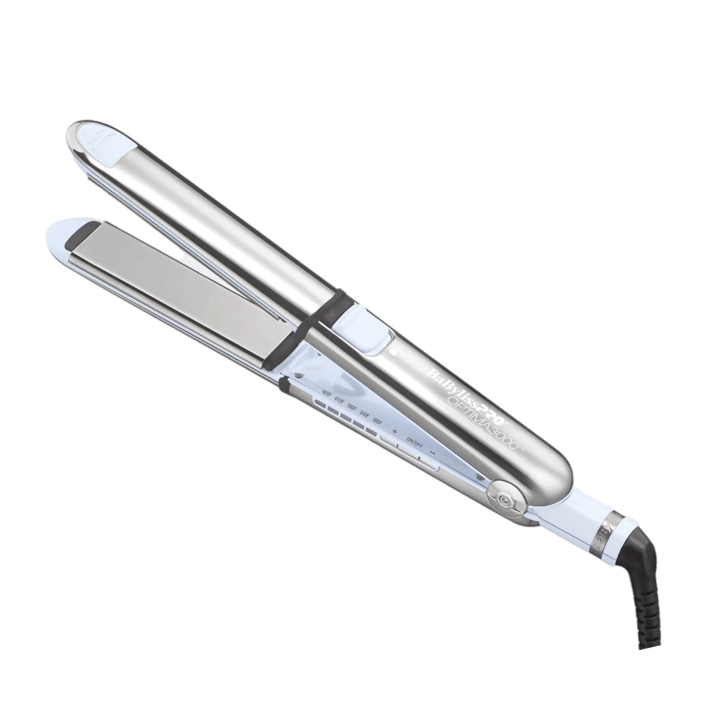 BaBylissPRO Nano Titanium Optima3000 Stainless Steel Flat Iron 1¼” / 32 mm (Iced Blue - Limited Edition)