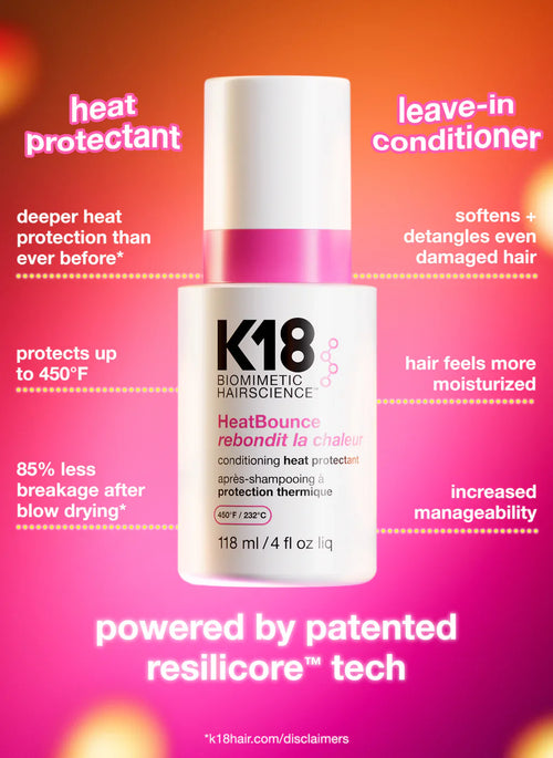 Load image 1 in gallery view. K18 HeatBounce Conditioning Heat Protectant benefits