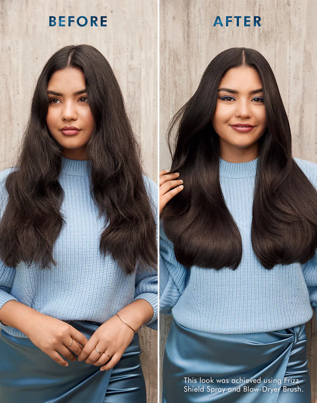 MOROCCANOIL 4-In-1 Blow-Dryer Brush Before After