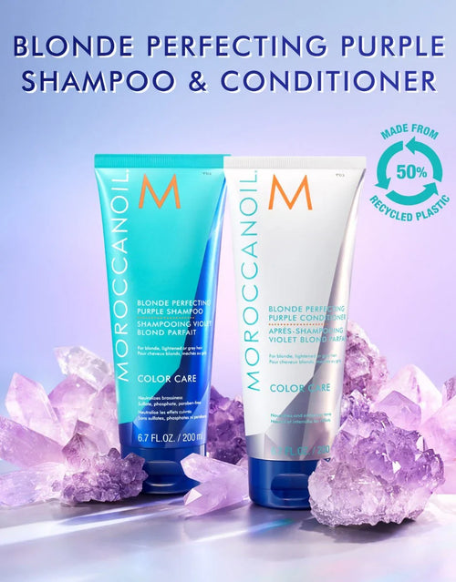 Load image 1 in gallery view. MOROCCANOIL Blonde Perfecting Purple Shampoo and Condioner