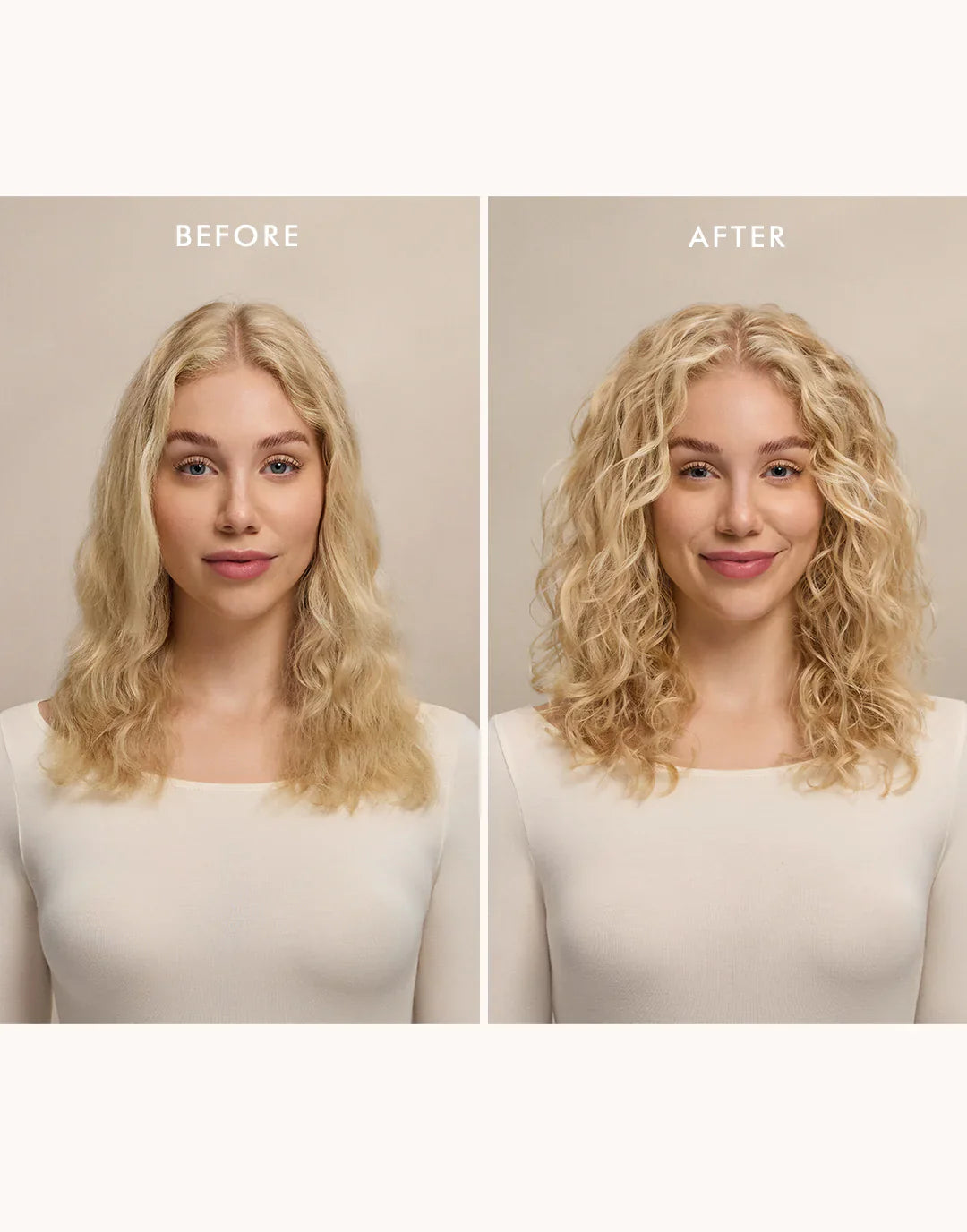 MOROCCANOIL Curl Control Mousse Before After