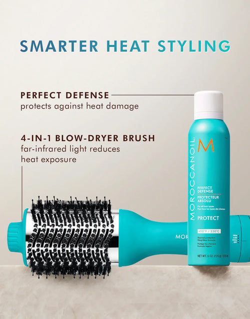 Load image 1 in gallery view. MOROCCANOIL Perfect Defense Heat Protectant and 4 in 1 Blow Dryer Brush