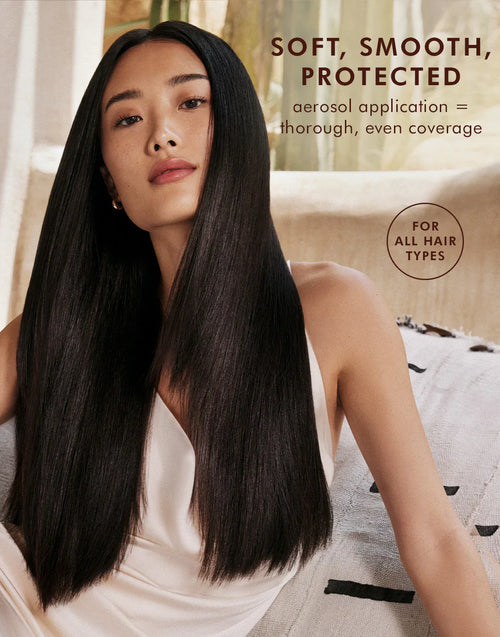 Load image 1 in gallery view. MOROCCANOIL Perfect Defense Heat Protectant Model benefits