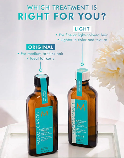 Load image 1 in gallery view. MOROCCANOIL Treatment Oil Original vs. Light