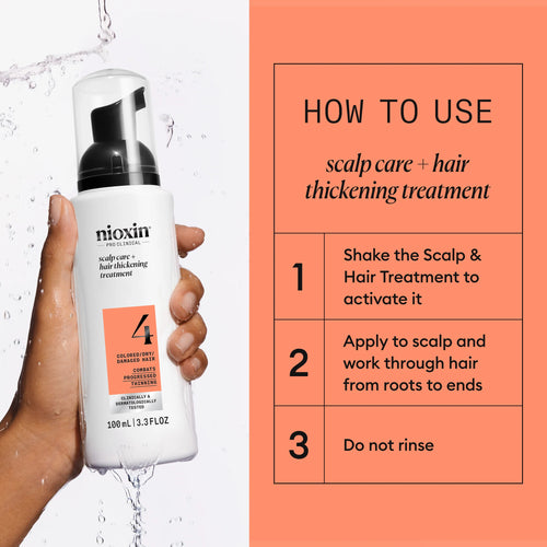 Load image 1 in gallery view. NIOXIN System 4 Scalp Care + Hair Thickening Treatment how to use