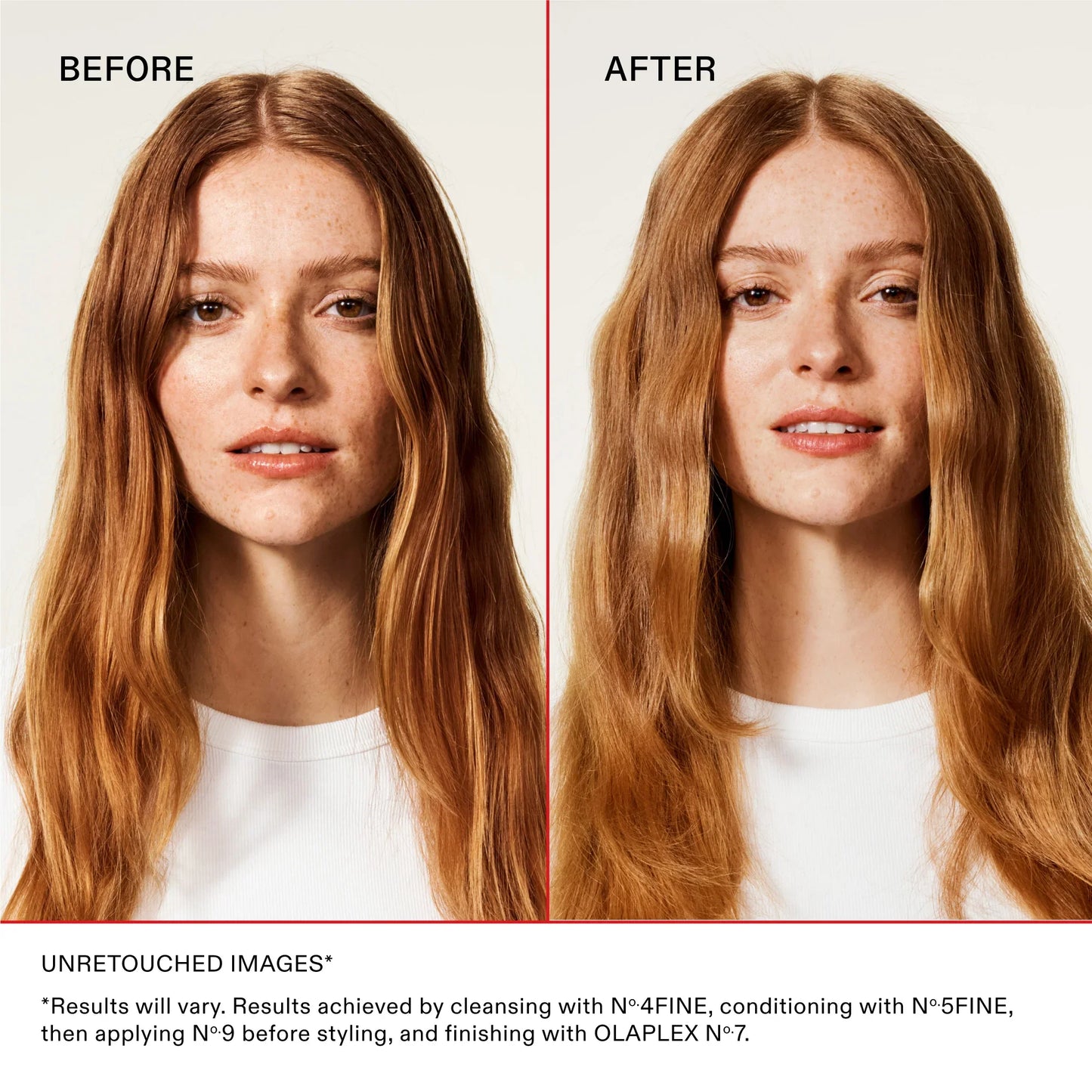 OLAPLEX No.5 FINE Bond Maintenance Conditioner Before After
