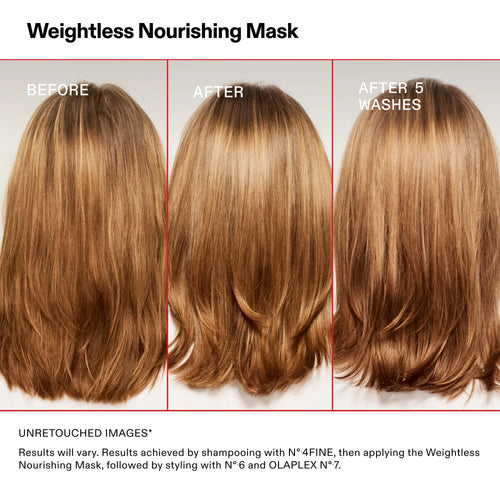 Load image 1 in gallery view. OLAPLEX Weightless Nourishing Mask Before After