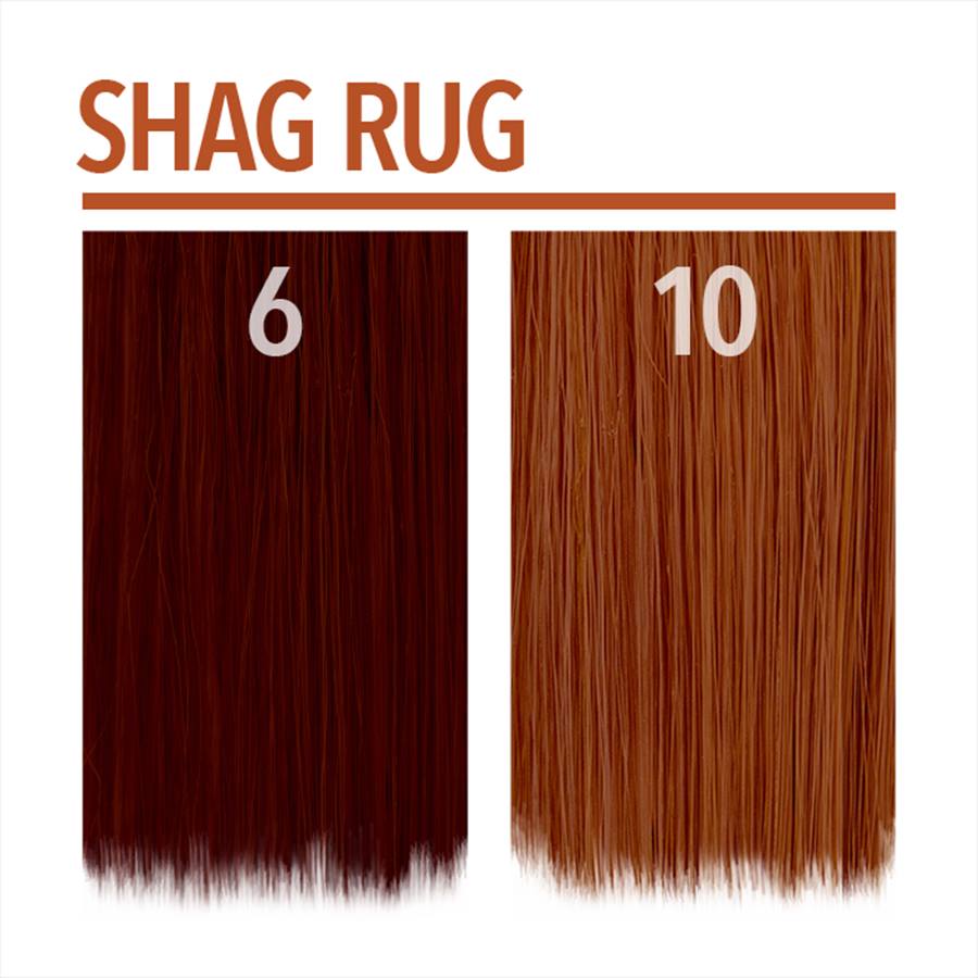 PULP RIOT Semi-Permanent Color Shag Rug Burnt Orange Levels