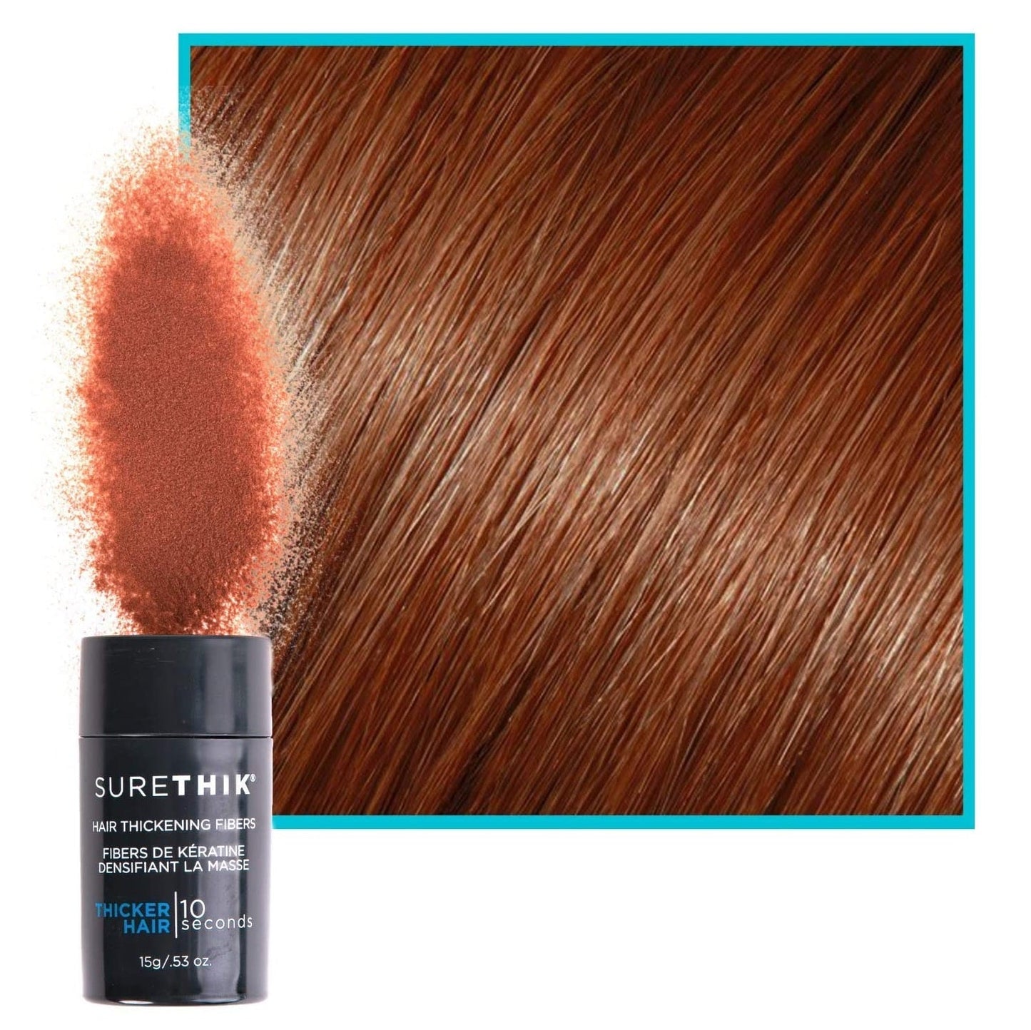 SURETHIK Hair Thickening Fibers Auburn 15g