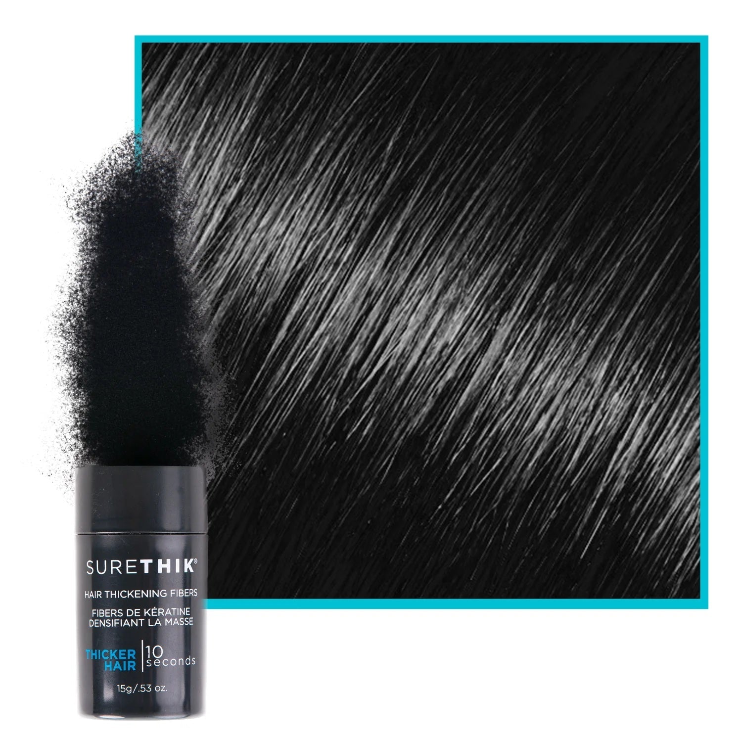 SURETHIK Hair Thickening Fibers Black 15g
