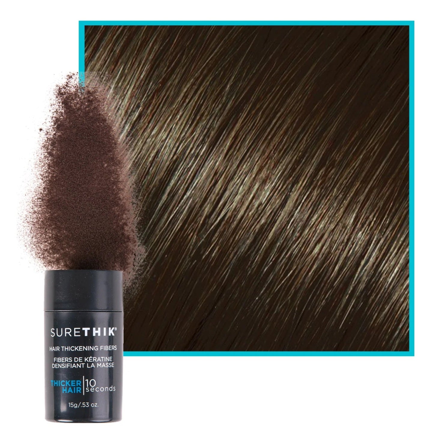 SURETHIK Hair Thickening Fibers Medium Brown 15g