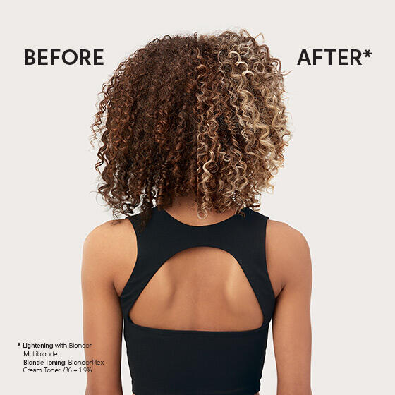 WELLA Blondor Multi Blonde 7 Powder Lightener Before After