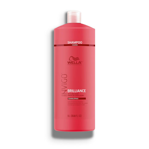 Load image 1 in gallery view. WELLA Invigo Brilliance Color Protection Shampoo Coarse Hair 1L
