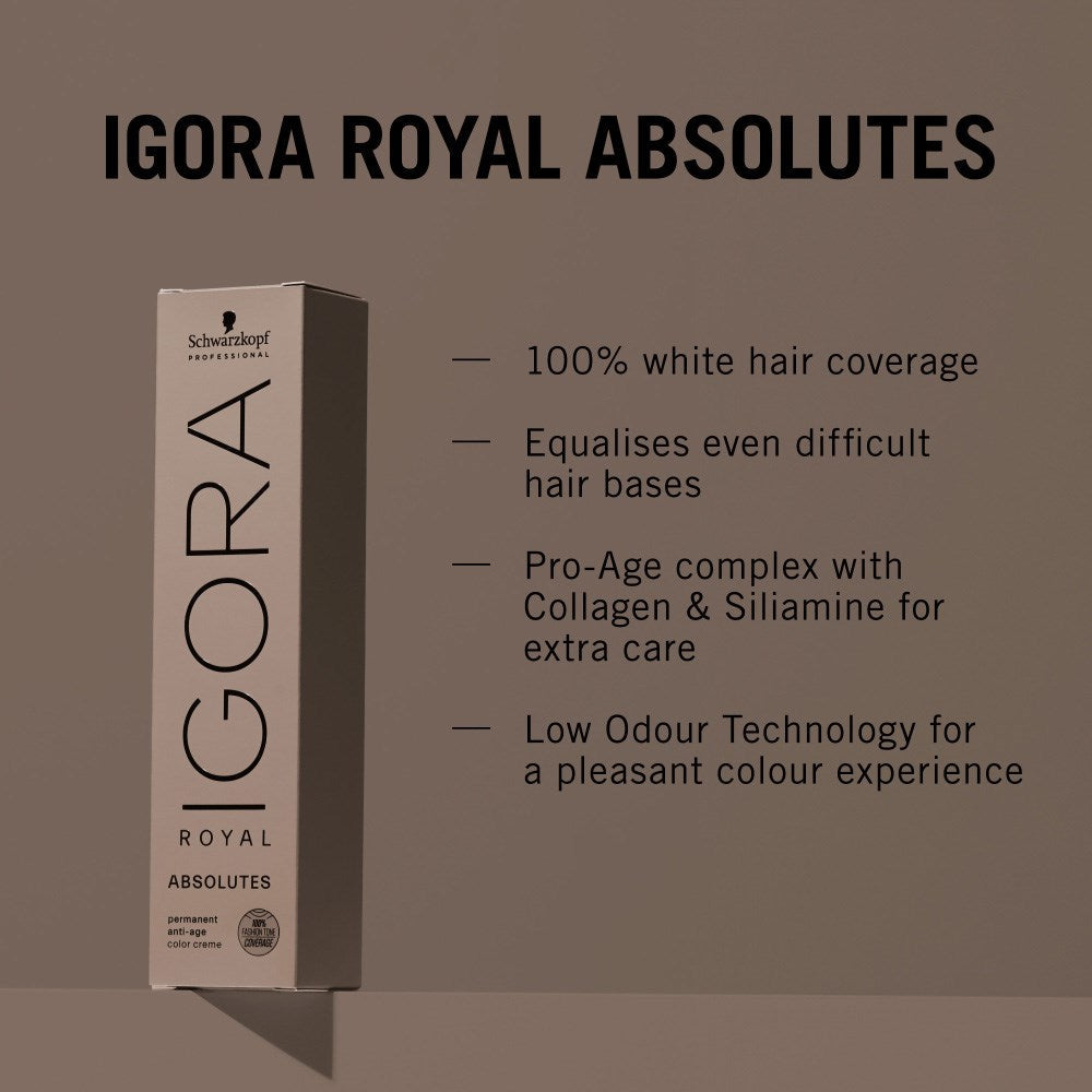 IGORA ROYAL ABSOLUTES Permanent Hair Color 9-140 Extra Light Blonde Cendré Beige Natural