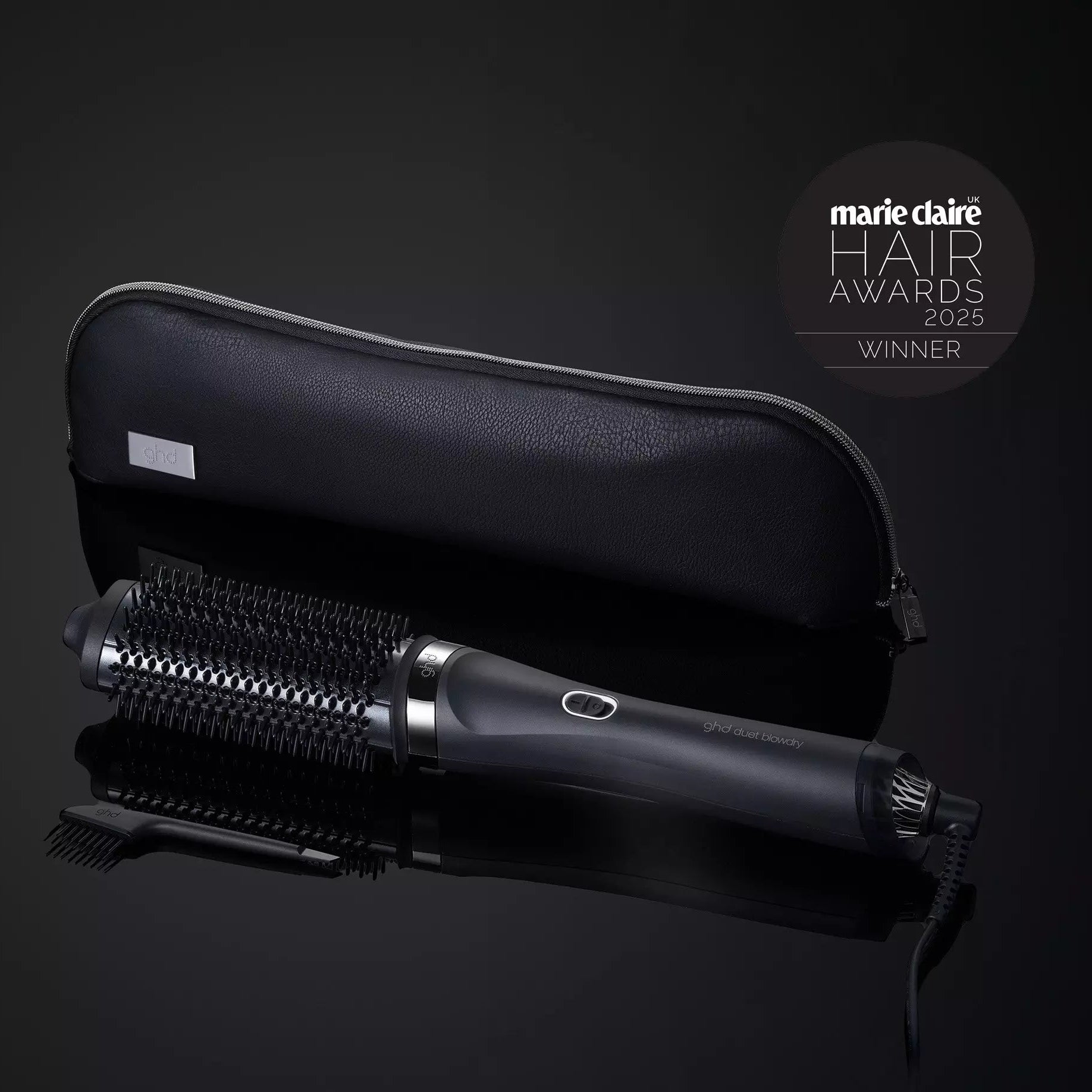 GHD Duet Blowdryer 2-In-1 Hair Dryer Brush Black