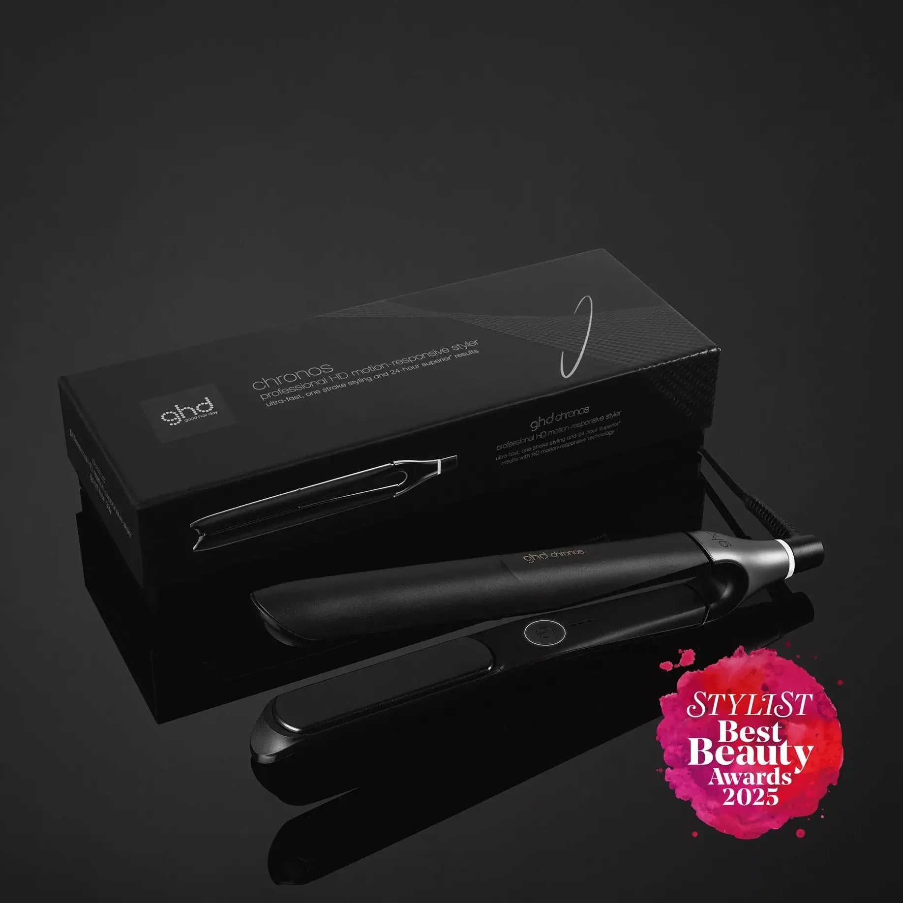 GHD Chronos HD Motion-Responsive Styler 1" Black