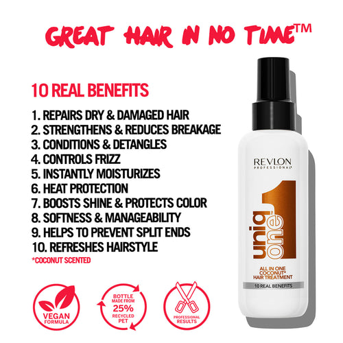 Load image 1 in gallery view. REVLON UniqOne All In One Coconut Hair Treatment