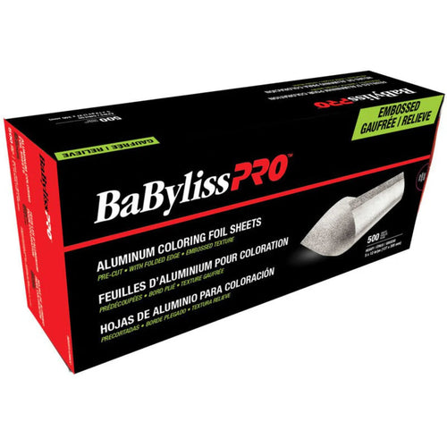 Load image 1 in gallery view. BaBylissPRO Embossed Aluminum Coloring Foil Sheets Heavy 500/Box