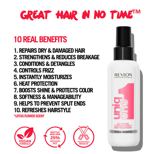 Load image 1 in gallery view. REVLON UniqOne All In One Lotus Flower Hair Treatment