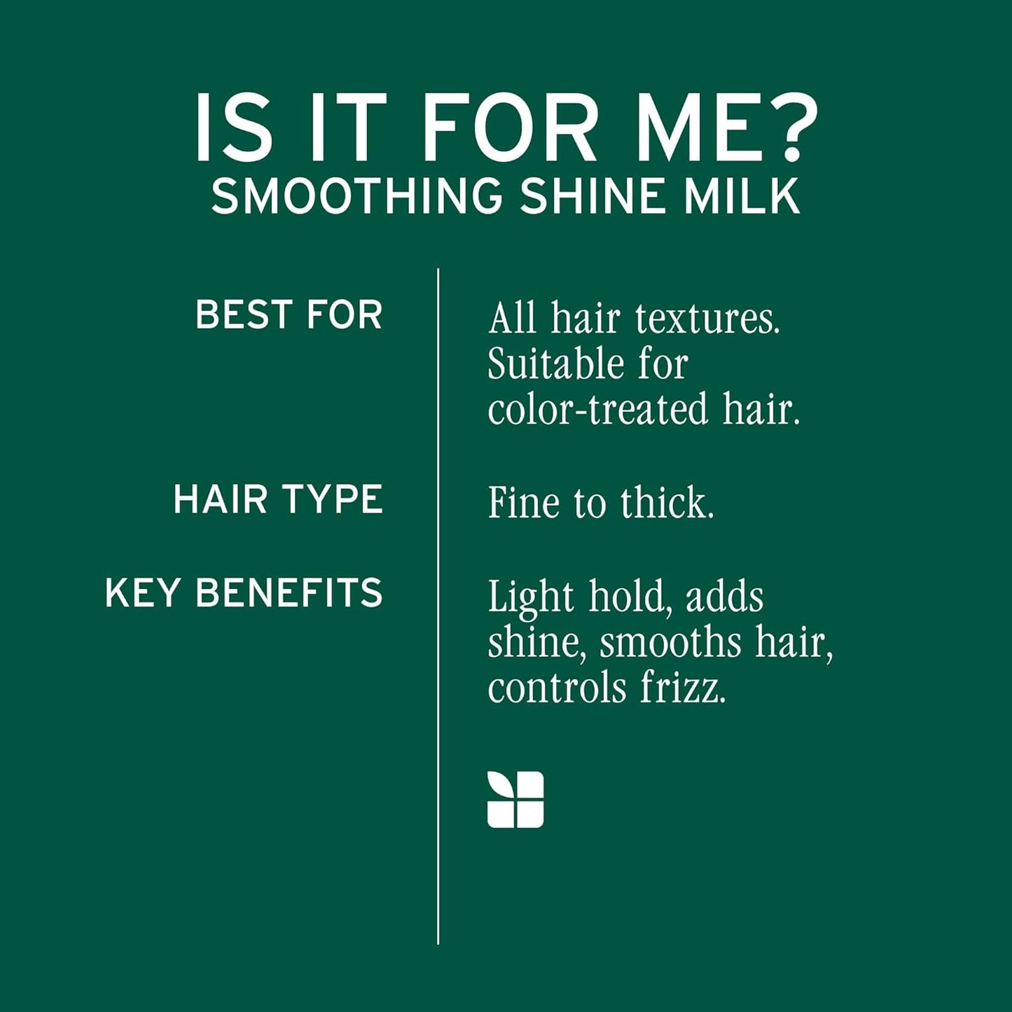 BIOLAGE Smoothing Shine Milk Lightweight Mist