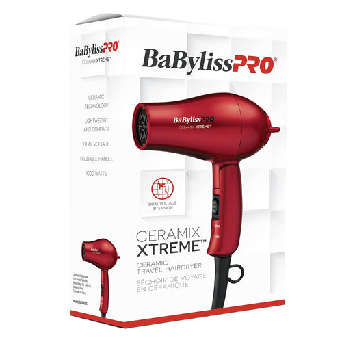 Load image 1 in gallery view. BaBylissPRO Ceramix Xtreme Ceramic Travel Hairdryer