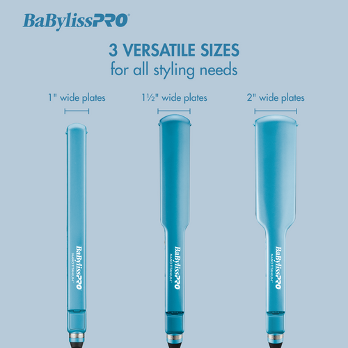 Load image 1 in gallery view. BaBylissPRO Nano Titanium Ultra-Slim Flat Iron 1" / 25 mm