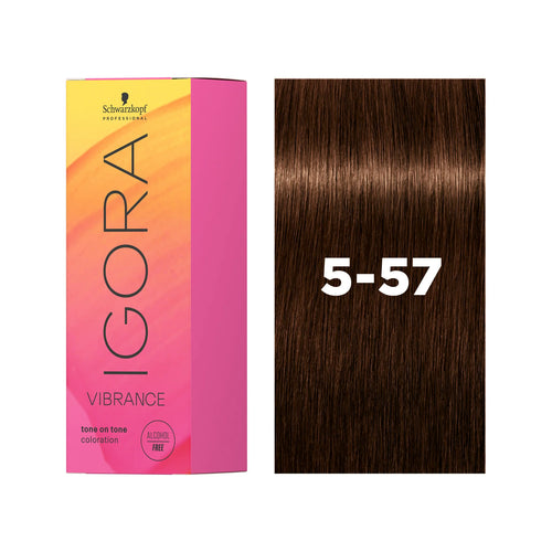 Load image 1 in gallery view. IGORA VIBRANCE Demi-Permanent Hair Color 5-57 Light Brown Gold Copper