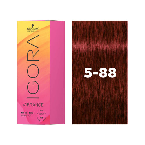 Load image 1 in gallery view. IGORA VIBRANCE Demi-Permanent Hair Color 5-88 Light Brown Red Extra