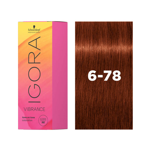 Load image 1 in gallery view. IGORA VIBRANCE Demi-Permanent Hair Color 6-78 Dark Blonde Copper Red