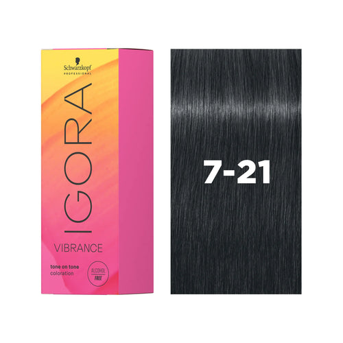 Load image 1 in gallery view. IGORA VIBRANCE Demi-Permanent Hair Color 7-21 Medium Blonde Ash Cendré