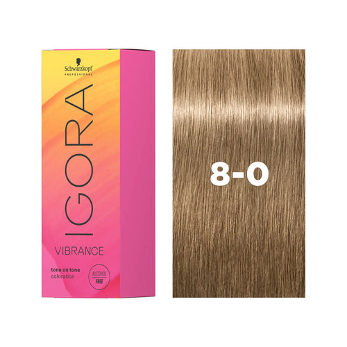 Load image 1 in gallery view. IGORA VIBRANCE Demi-Permanent Hair Color 8-0 Light Blonde Natural