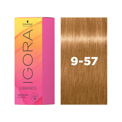 Load image 1 in gallery view. IGORA VIBRANCE Demi-Permanent Hair Color 9-57 Extra Light Blonde Gold Copper
