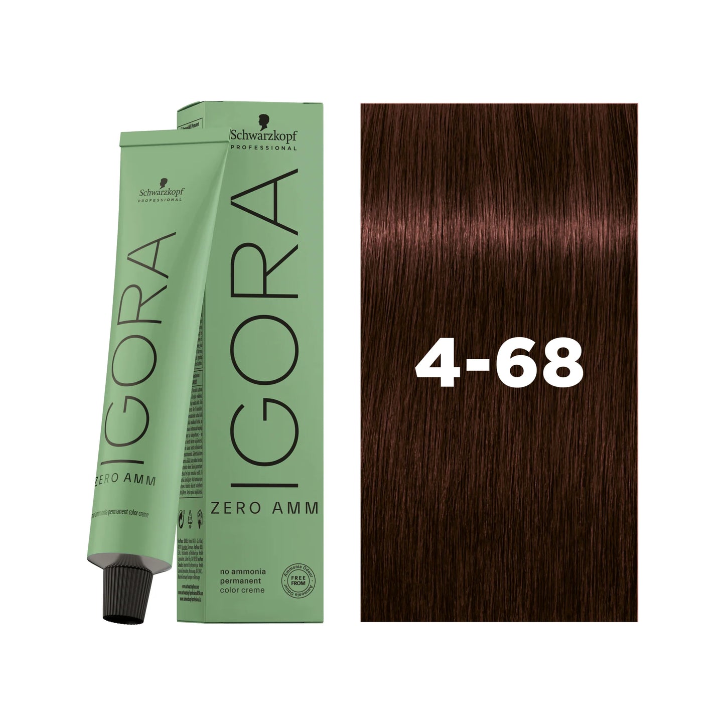 IGORA ZERO AMM Ammonia-Free Permanent Color 4-68 Medium Brown Chocolate Red