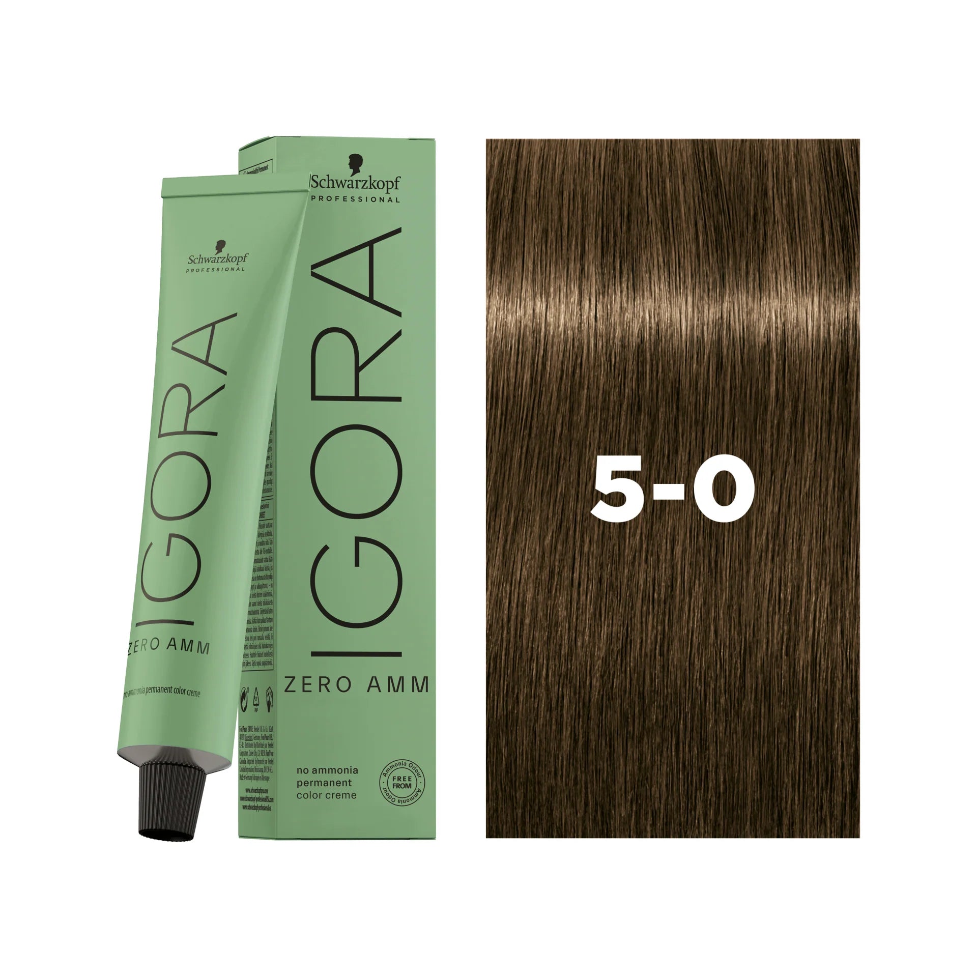 IGORA ZERO AMM Ammonia-Free Permanent Color 5-0 Light Brown Natural