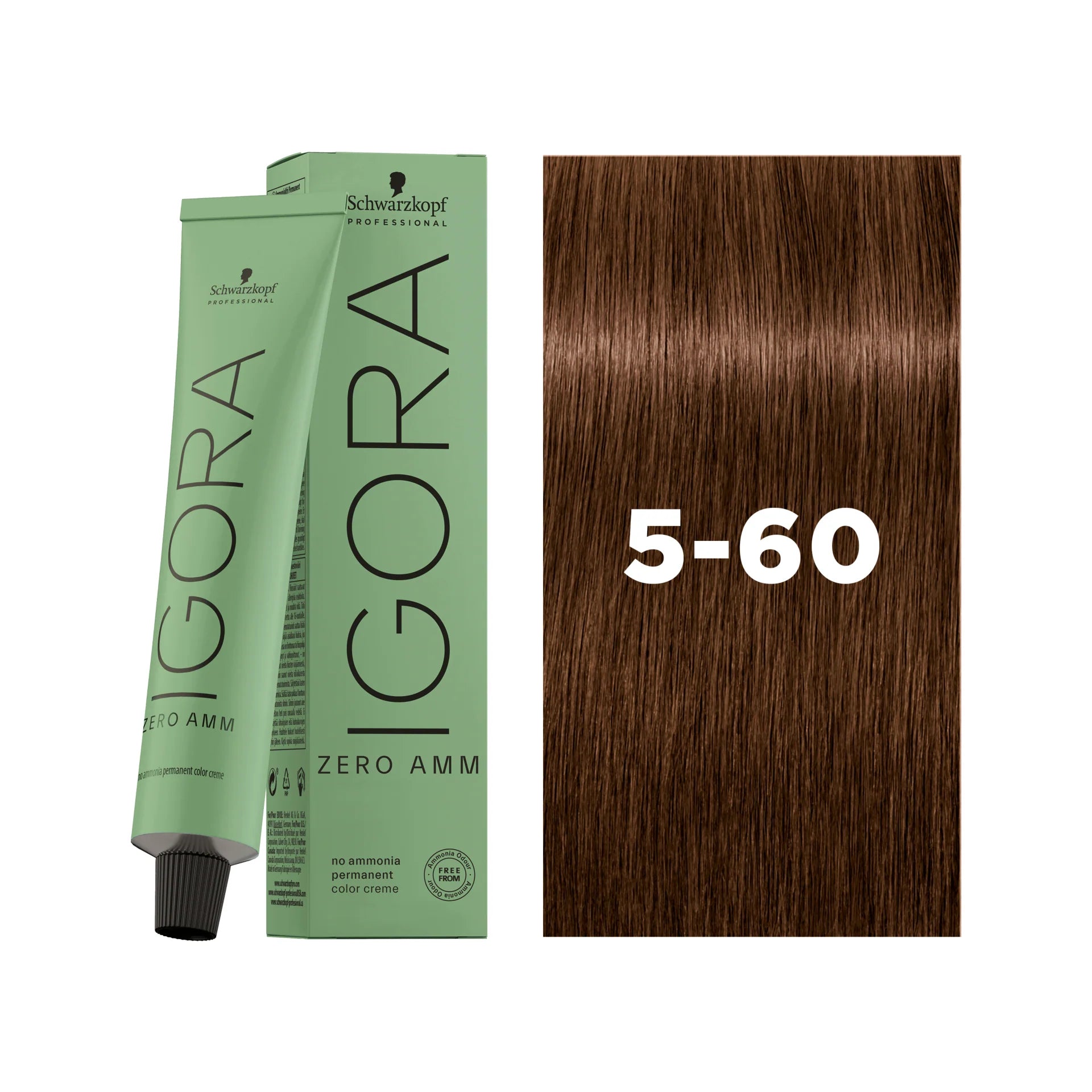 IGORA ZERO AMM Ammonia-Free Permanent Color 5-60 Light Brown Chocolate Natural