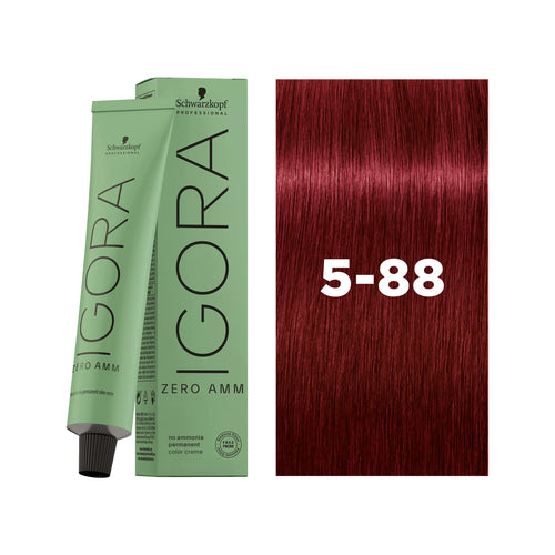 Load image 1 in gallery view. IGORA ZERO AMM Ammonia-Free Permanent Color 5-88 Light Brown Red Extra