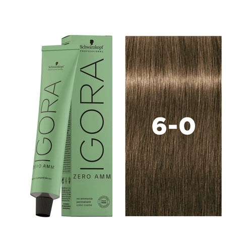 Load image 1 in gallery view. IGORA ZERO AMM Ammonia-Free Permanent Color 6-0 Dark Blonde Natural
