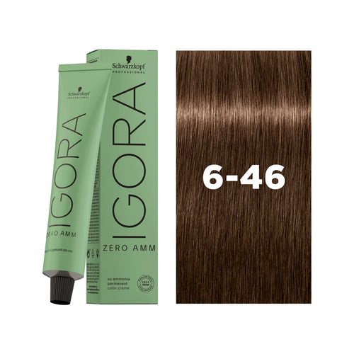 Load image 1 in gallery view. IGORA ZERO AMM Ammonia-Free Permanent Color 6-46 Dark Blonde Beige Chocolate